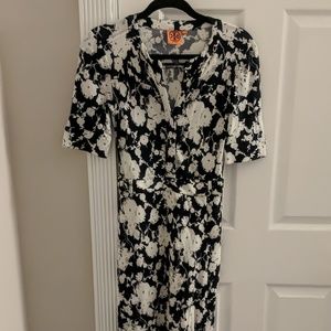 Tory Burch Wrap Dress - Navy & White Floral (XS)